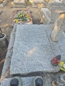 Renowacje nagrobków - przed